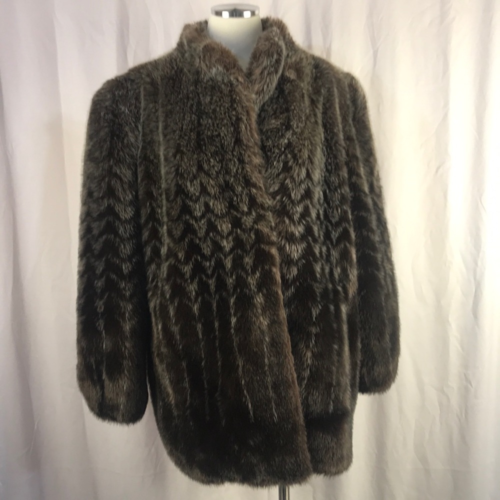 Vintage Faux Fur Jacket EUC